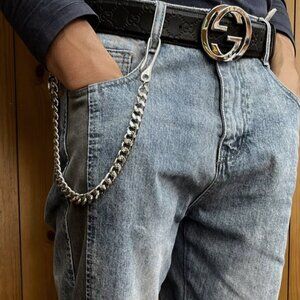 Upgrade 20" Strong Leash Thick Biker Wallet Key Chain Trucker Jean Keychain